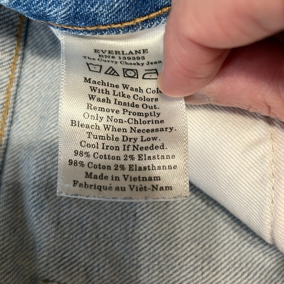 Everlane The Curvy Cheeky Jean High Rise Straight Leg Light Wash Denim Size 27 - Picture 11 of 11